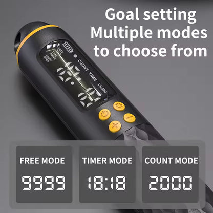 New Rechargeable USB Electronic Technology Jump Rope Wire Rope Adjustable Jump Rope Trainer Digital Wireless Calorie Counter