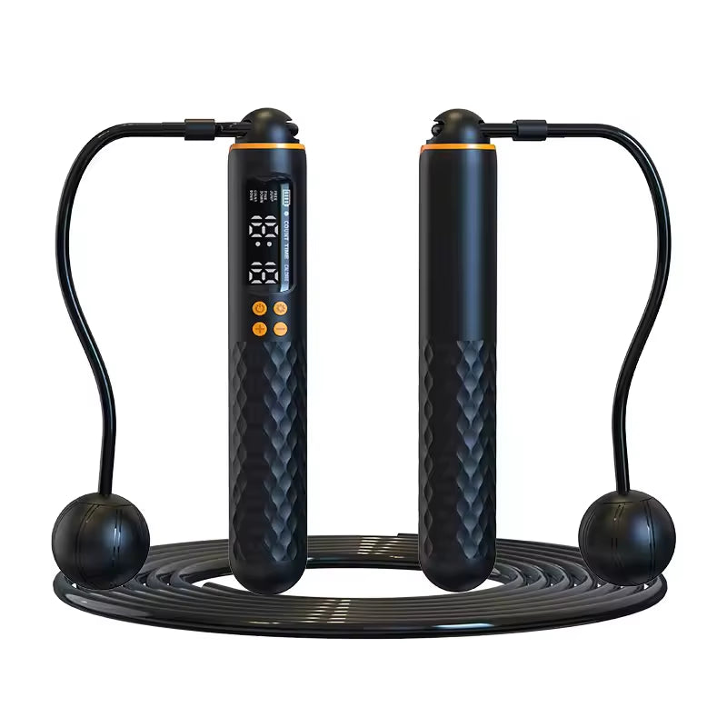New Rechargeable USB Electronic Technology Jump Rope Wire Rope Adjustable Jump Rope Trainer Digital Wireless Calorie Counter